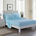 thumbnail image 1 of JML Full Bed Sheet Set 6 Piece Blue,Soft Microfiber Fade & Stain Resistant Sheet Set, 1 of 6