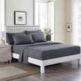 thumbnail image 1 of JML Full Bed Sheet Set 6 Piece,Brushed Microfiber Sheet Set With 14" Deep Pocket,Dark Grey, 1 of 5