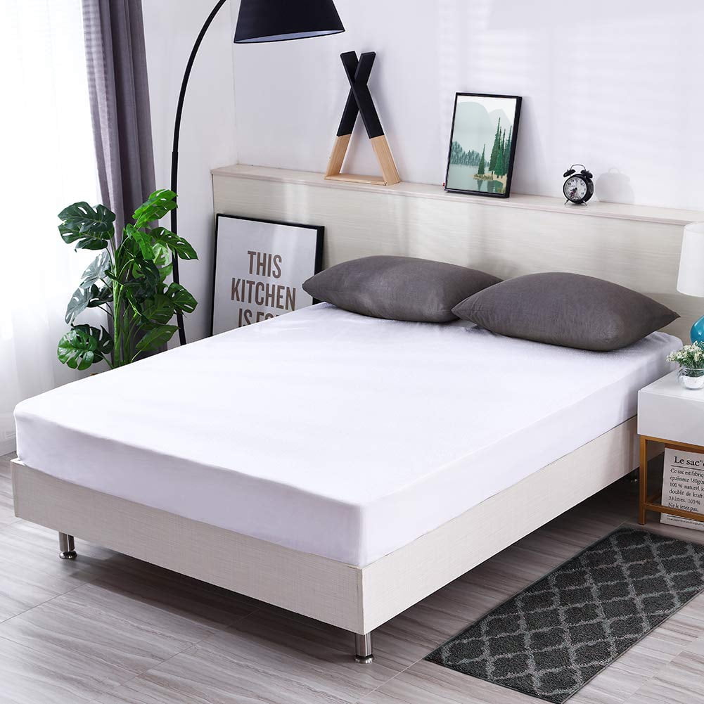 Washable Bed Cover Queen/King Size Breathable Solid Color Mattress Cov –  Goods And Beds