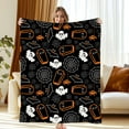 thumbnail image 1 of Halloween Throw Blanket 30" x 40" - Soft Flannel Blanket, Cozy Plush for Couch, Sofa & Bed, Fall Winter Decor, for Kids & Adults, 1 of 4