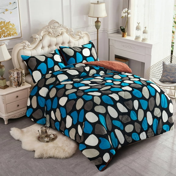 JML King 3 Piece Sherpa Fleece Bed Blanket,Warm Borrego Blanket,79"x91",6.5lb