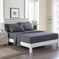 thumbnail image 1 of JML King Bed Sheet Set 6 Piece Dark Grey,Soft Microfiber Fade & Stain Resistant Sheet Set, 1 of 6