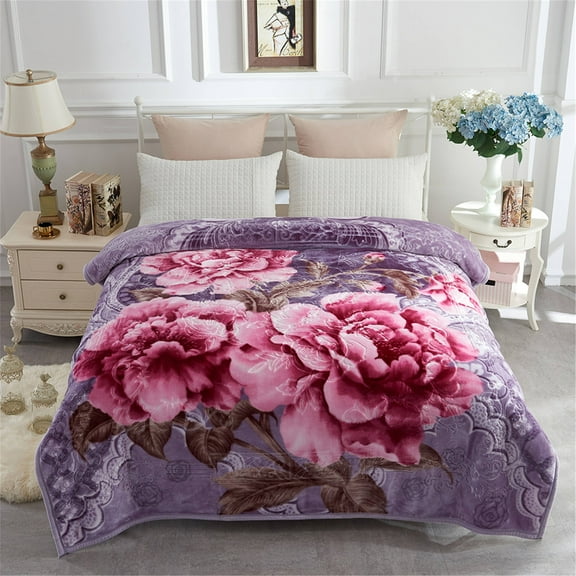 JML King Fleece Bed Blanket For Winter,520GSM Polyester Soft Fleece Blanket,83"x91"