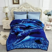 JML King Fleece Bed Blanket For Winter,520GSM Polyester Soft Fleece Blanket,83"x91"