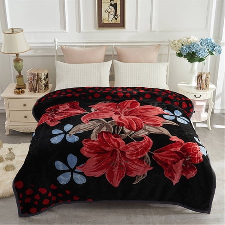 JML King Fleece Bed Blanket For Winter,520GSM Polyester Soft Fleece Blanket,83"x91"