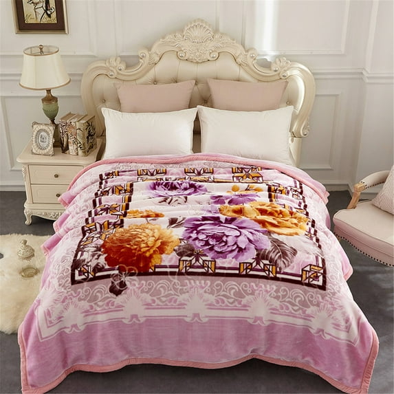 JML King Heavy Fleece Blanket,2 Ply Silky Plush Warm Mink Blanket for Winter,10 LB,85"x95"