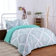 thumbnail image 1 of JML King Size Duvet Cover Set 3 Piece-Printed Microfiber Comforter Cover with Zipper Closure, 1 of 5