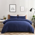 thumbnail image 1 of JML King Size Duvet Cover Set 3 Piece, Washed Microfiber Comforter Cover,Navy, 1 of 5