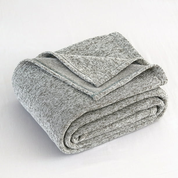 JML Knit Blanket King Size with 2 Shams Lightweight Fuzzy Jersey