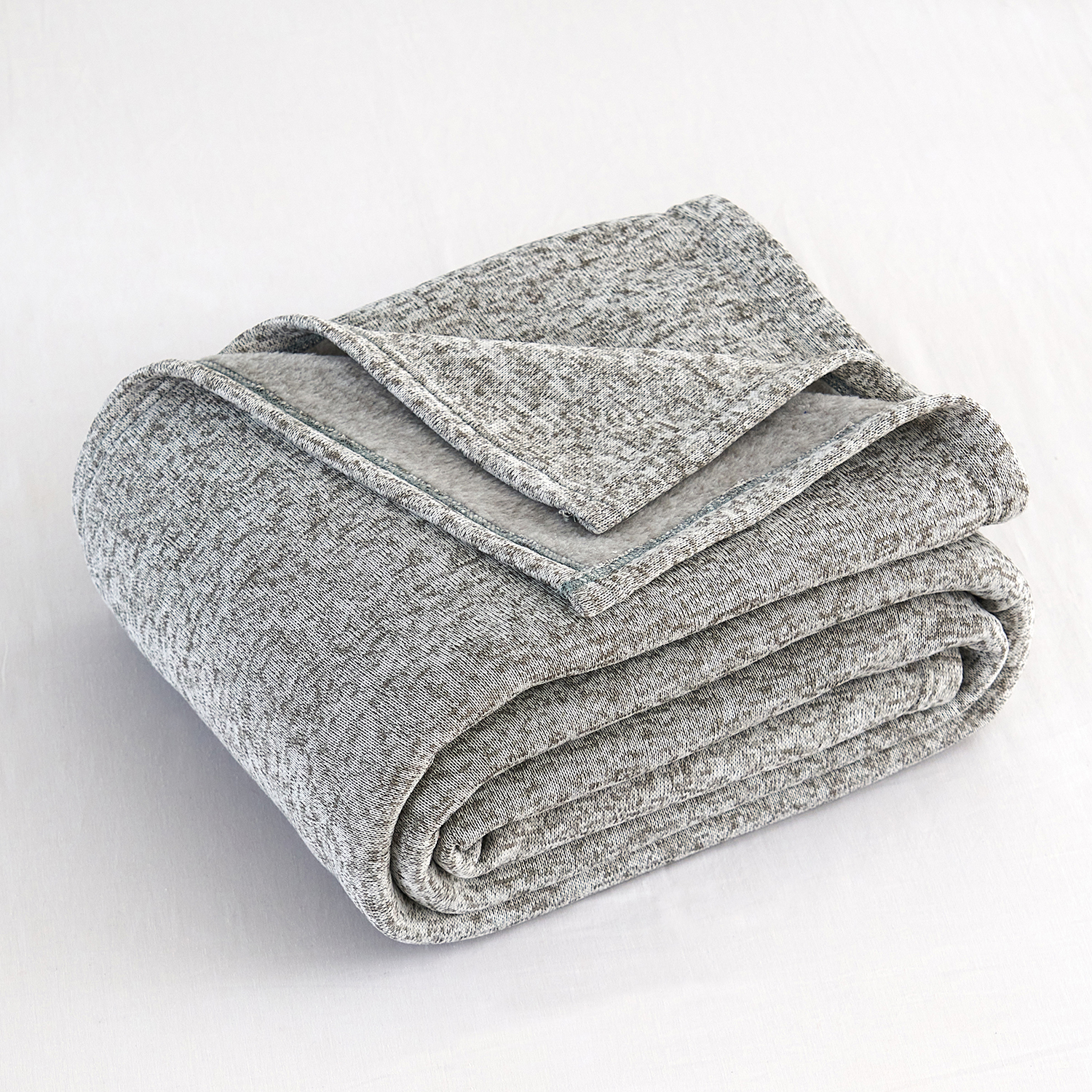 JML Knit Blanket Twin Size with 1 Sham Lightweight Fuzzy Jersey Blanket 60 X80