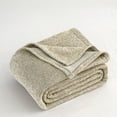 thumbnail image 1 of JML Knit Blanket Twin Size with 1 Sham Lightweight Fuzzy Jersey Blanket, 60"X80", Camel, 1 of 7