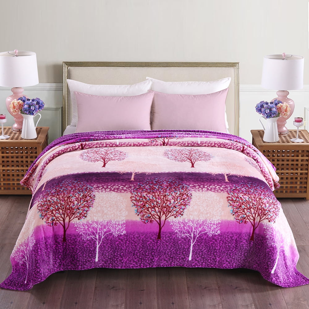 JML Lightweight Soft Plush Fleece Blanket for Bed Sofa,Beauty Pattern Printed 79"X81"