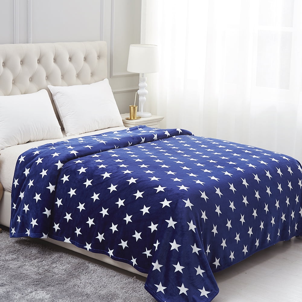 JML Lightweight Soft Plush Fleece Blanket for Bed Sofa,Beauty Pattern Printed 79"X81"