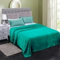thumbnail image 1 of JML Luxury All Season Flannel Fleece Blanket Teal Queen(79"x83"), 1 of 4