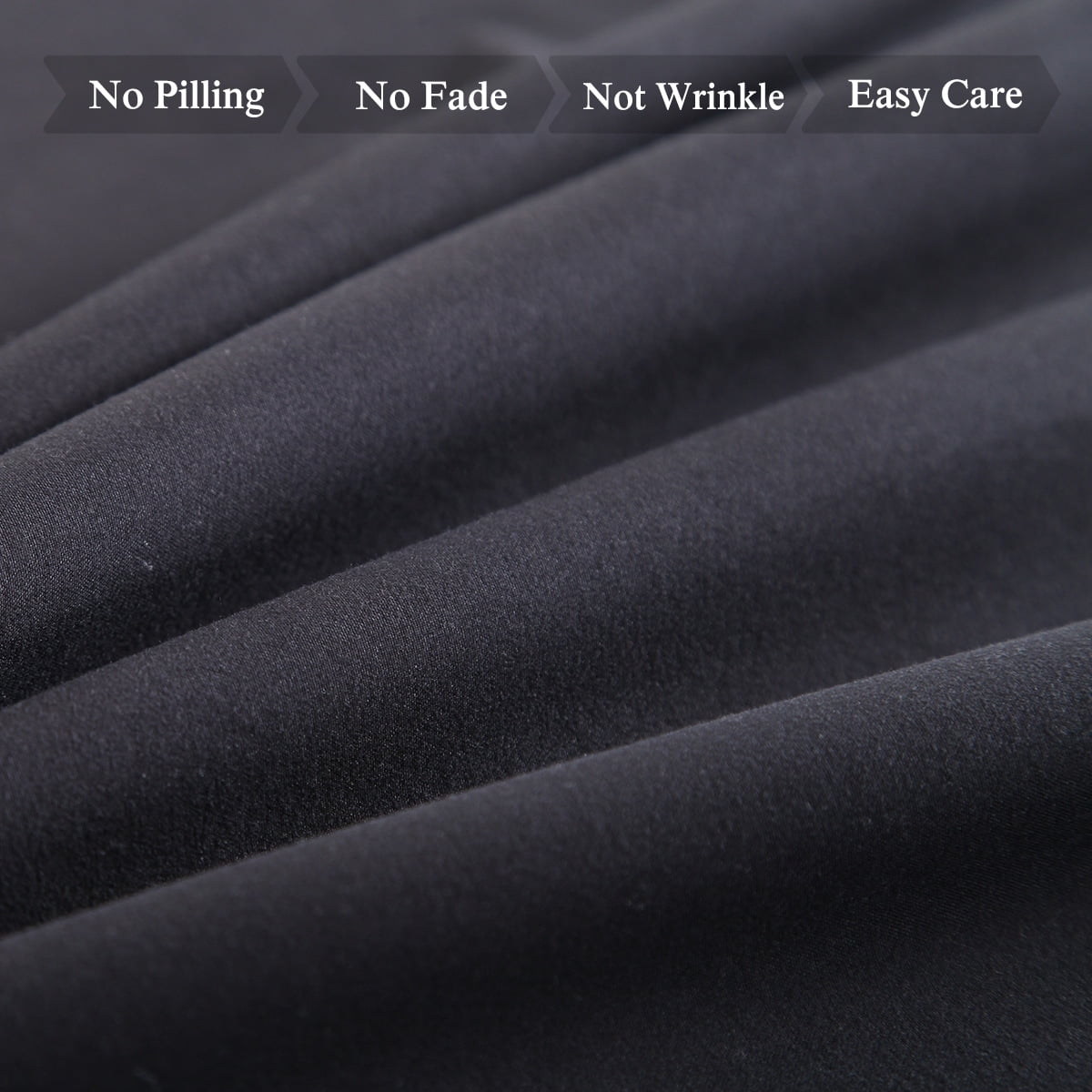 Black Queen Microfiber Deep Pocket Bed Sheet Set