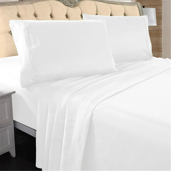 JML Luxury Deep Pocket 4-piece Bed Sheet Set White King