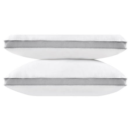JML Luxury Down-Alternative Pillows for Sleeping, Microfiber Cover Bed Pillows, Queen, 2-Pack