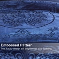thumbnail image 1 of JML Luxury Embossed Floral Fleece Blanket Navy Fleece Weighted, 1 of 4