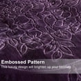 thumbnail image 1 of JML Luxury Embossed Floral Fleece Blanket Purple Fleece Weighted, 1 of 4