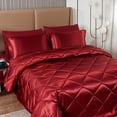 thumbnail image 1 of JML Luxury Satin 8-Piece Comforter Set Cal King,Silky Satin Bed In A Bag Comforter Set, 1 of 5