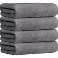 thumbnail image 1 of JML Microfiber Bath Towels, Bath Towel Set 4 Pack(30" x 60"), Oversized, Soft, Super Absorbent and Fast Drying Bathroom Towel Set for Sport, Fitness, Yoga (Gray), 1 of 9