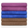 thumbnail image 1 of JML Microfiber Bath Towels, Bath Towel Sets 6 Pack(27" x 55") - Extra Absorbent, Fast Drying, Multipurpose for Bath, Swimming, Fitness, Sports, Yoga, Blue/Brown/Purple, 1 of 6