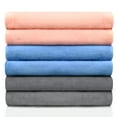 thumbnail image 1 of JML Microfiber Bath Towels, Bath Towel Sets 6 Pack(27" x 55") - Extra Absorbent, Fast Drying, Multipurpose for Bath, Swimming, Fitness, Sports, Yoga, Peach/Blue/Grey, 1 of 7