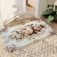 thumbnail image 1 of JML Non-Slip Microfiber & Rubber Doormat - Soft Entryway Rug for Home/Office (16"x24") - Easy Clean Door Mat for Indoor/Outdoor Use, Elegant Floral, 1 of 5