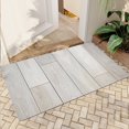 thumbnail image 1 of JML Non-Slip MicrofiberFabric & Rubber Doormat - Soft Entryway Rug for Home/Office (20"x32") - Easy Clean Door Mat for Indoor/Outdoor Use, Wood Grain Panels, 1 of 6