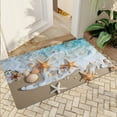 thumbnail image 1 of JML Non-Slip MicrofiberFabric & Rubber Doormat - Soft Entryway Rug for Home/Office (16"x24") - Easy Clean Door Mat for Indoor/Outdoor Use, Seashells, 1 of 4