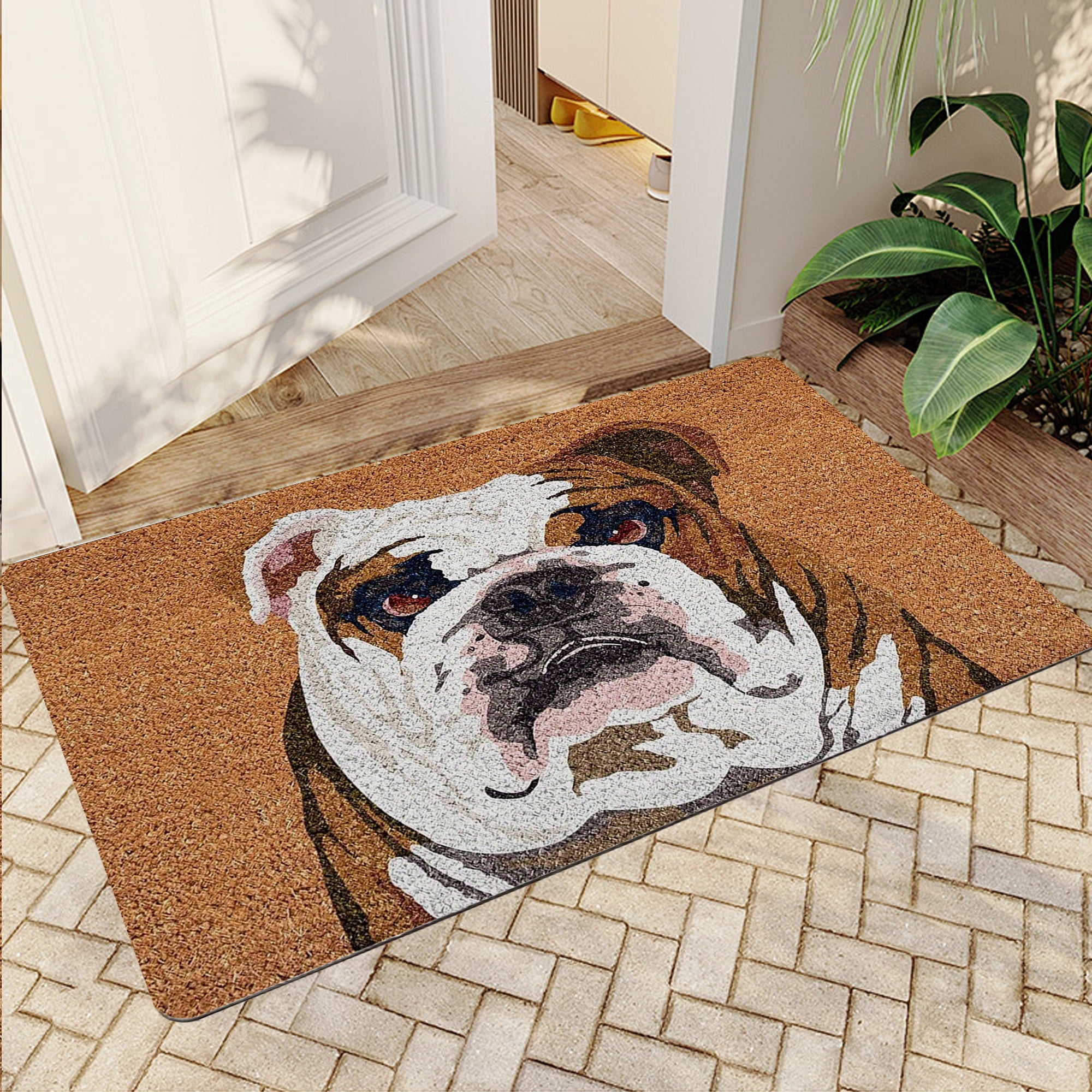 JML Non-Slip MicrofiberFabric & Rubber Doormat - Soft Entryway Rug for Home/Office (20"x32") - Easy Clean Door Mat for Indoor/Outdoor Use, Dog