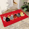 thumbnail image 1 of JML Outdoor Mat Non Slip Doormat 20"x32" Front Door Mat Outside Absorbent Rubber Mat Entryway Rug Floor Mat,Red Farm Chicken & Christmas, 1 of 8