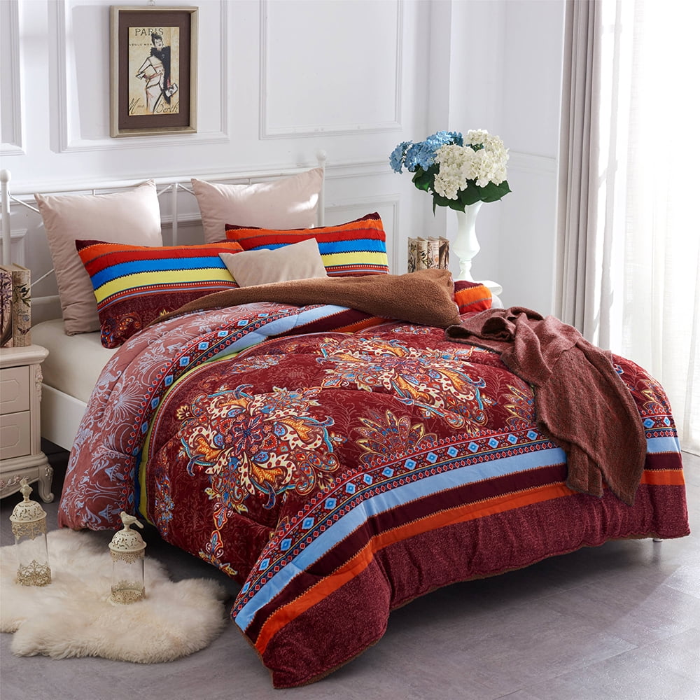 Madison Park Signature Cozy Comforter Set - 10 Piece King Plaid Brown/Black Bedding With Duvet Cover & Pillows