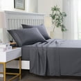 thumbnail image 1 of JML Queen Bed Sheet Set 4 Piece,Wrinkle & Fade Resistant Microfiber Bed Sheets, Dark Gray, 1 of 6