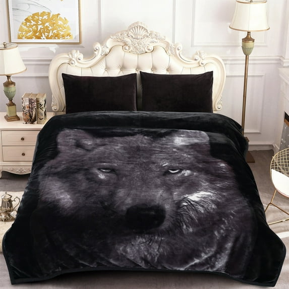 JML Queen Fleece Bed Blanket For Winter,520GSM Polyester Soft Fleece Blanket,77"x87"