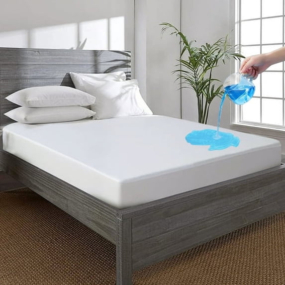 JML Queen Size 100% Waterproof Mattress Protector,Breathable,Soft Microfiber Fitted Style Mattress Cover ,White