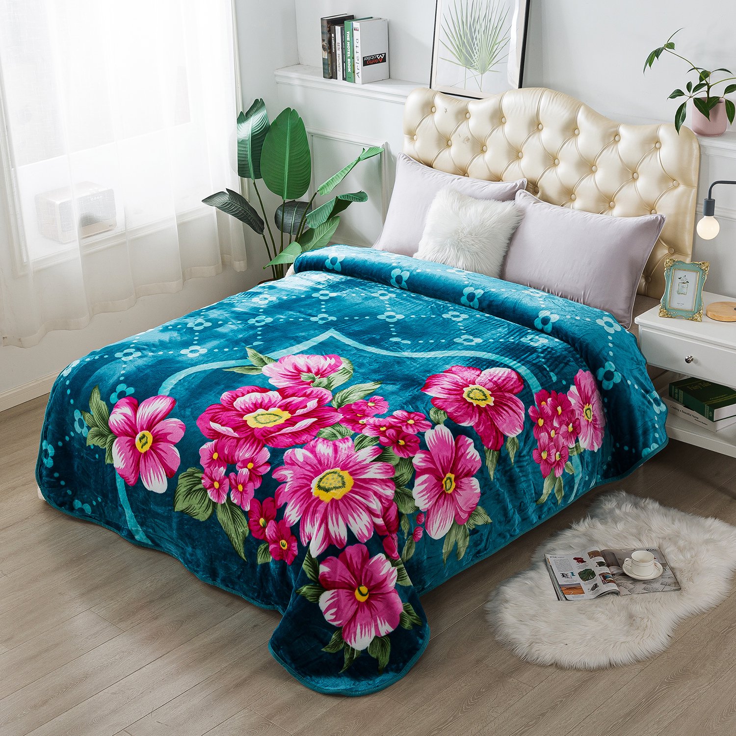 JML Queen Size Fleece Blanket, 1 Ply Lightweight Korean Mink Bed Blanket,  75 X 91 - Walmart.com
