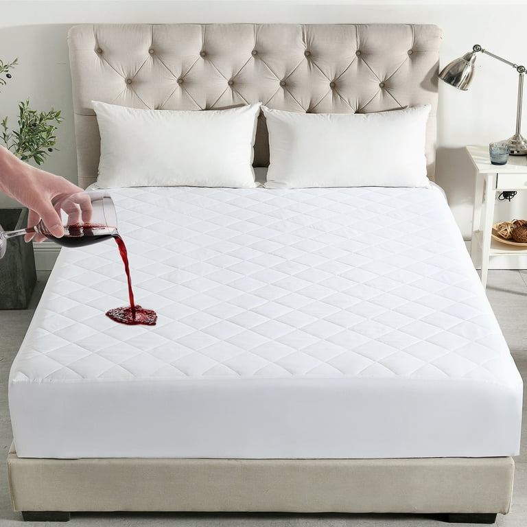 Mattress Protector Soft Quilted Breathable Waterproof Mattress Pad Cover  Bed