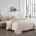 thumbnail image 1 of JML Quilt Set King 3 Piece Coverlet, Microfiber Embossed Bedspread With 2 Shams,92"x104", 1 of 6