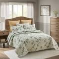 thumbnail image 1 of JML Quilt Set, King, Grey Flower, 3 Piece, 1 of 6