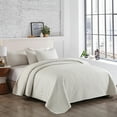 thumbnail image 1 of JML Quilt Set Queen 3 Piece Coverlet, Microfiber Embossed Bedspread with 2 Shams,88"x92", 1 of 5