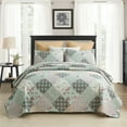 thumbnail image 1 of JML Quilt Set, Queen, Pastorale Green, 3 Piece, 1 of 6