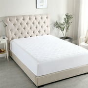 JML Quilted Fitted Mattress Pad Cover (Queen) -Diamond Mattress Protector 16"Deep Pocket