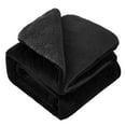 thumbnail image 1 of JML Sherpa Fleece Bed Blankets, Black Thick Warm Borrego Cal King Blanket for Bed, 87"x95", 1 of 7