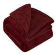 thumbnail image 1 of JML Sherpa Fleece Bed Blankets, Burgundy Thick Warm Borrego Queen Blanket for Bed, 75"x83", 1 of 7