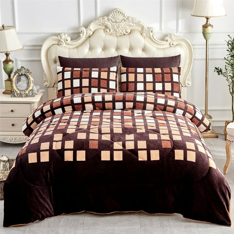 JML Sherpa Fleece Blanket 3 Piece Reversible Winter Warm Bed Blanket Cal King 87 x95 Walmart