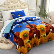 JML Soft 2 Piece Sherpa Bed Blanket Thick Warm Borrego Blanket,Twin 60"x80"