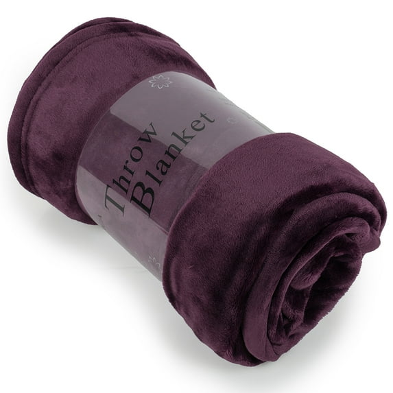 Throw Blanket 50"x60" Soft Flannel Fleece Throw Blanket for Sofa Couch Travel (2 Pack)