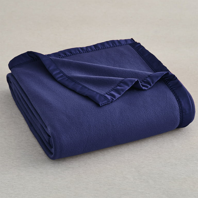 JML Soft Fleece Bed Blanket with Satin Trim, Twin 60x80, Pink