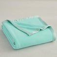 thumbnail image 1 of JML Soft Fleece Plush Throw Blanket with Satin Trim, Teal, Standard Throw, 1 of 3